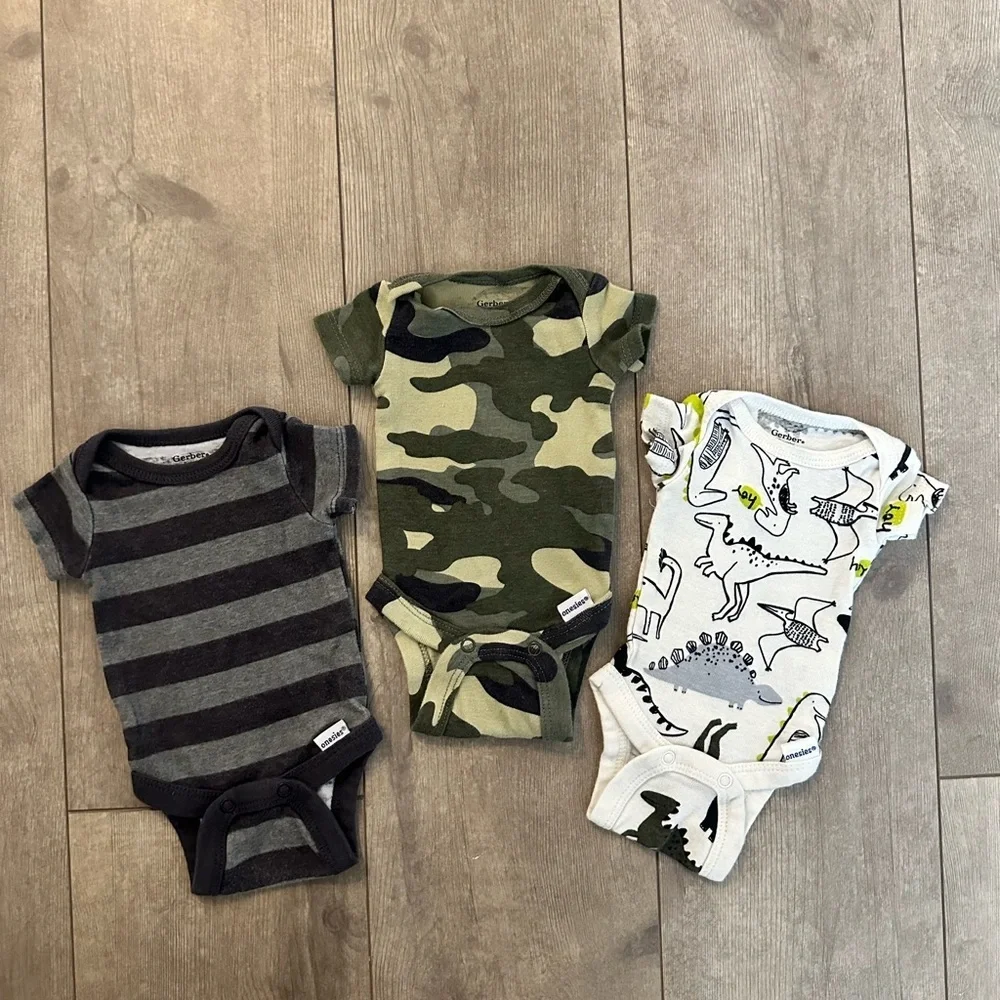 Baby boy bodysuit shirt bundle - preemie